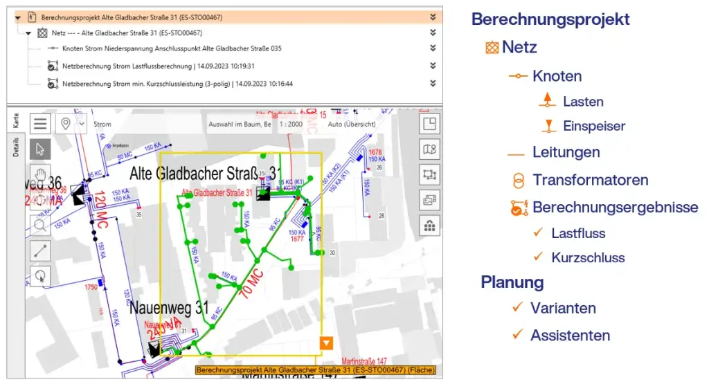 Beispieldarstellung eines Berechnungsprojekts