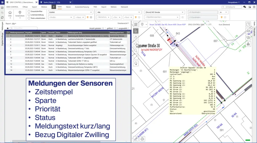 Screenshot aus dem Modul Grid Control