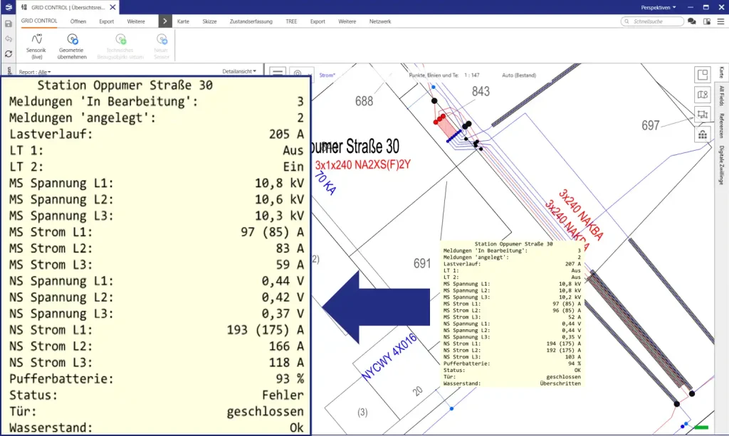 Screenshot aus dem Modul Grid Control